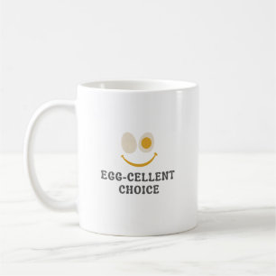 De Café Taza divertida para desayuno con huevo excelente