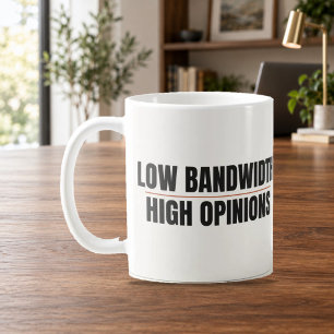 De Café Taza divertida para el trabajo con baja banda anch