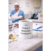 Taza divertida para enfermeras “Alta tolerancia al