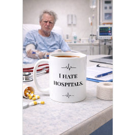 De Café Taza divertida para enfermeras Odio los hospitales