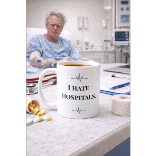 De Café Taza divertida para enfermeras Odio los hospitales