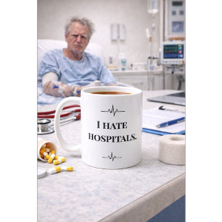 De Café Taza divertida para enfermeras Odio los hospitales