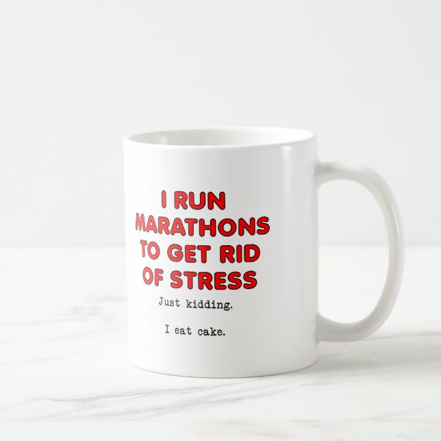 De Café Taza Divertida para Estrés con Pastel (Derecha)