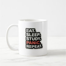 Taza divertida para estudiantes 'Comer Dormir Estu