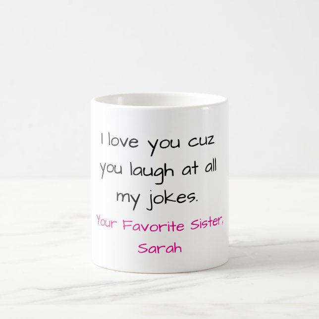 De Café Taza divertida para hermana (Centro)
