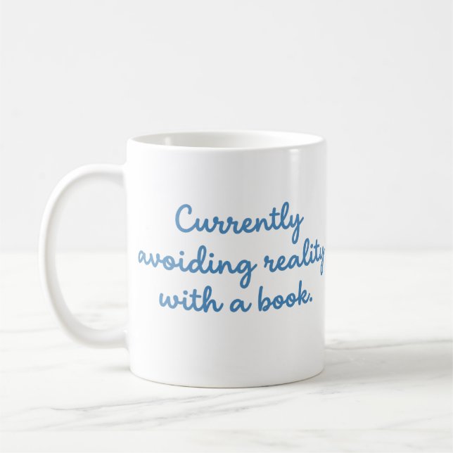 De Café Taza Divertida para Lectores que Evitan la Realida (Izquierda)
