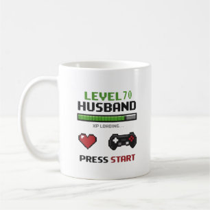 De Café Taza divertida para marido jugador con diseño retr