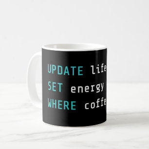 De Café Taza divertida para programadores con actualizació