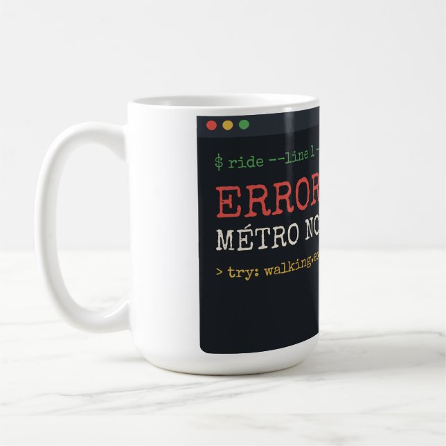 De Café Taza divertida para programadores Error 404 Métro  (Izquierda)