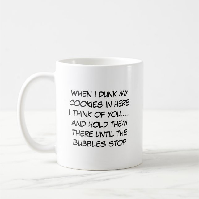 De Café Taza divertida para sumergir galletas con texto ed (Izquierda)