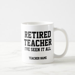 De Café Taza divertida personalizada para profesor jubilad