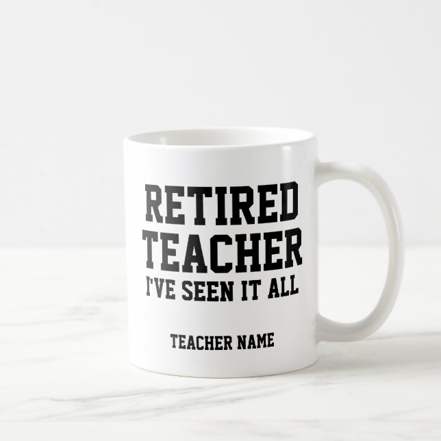 De Café Taza divertida personalizada para profesor jubilad (Derecha)