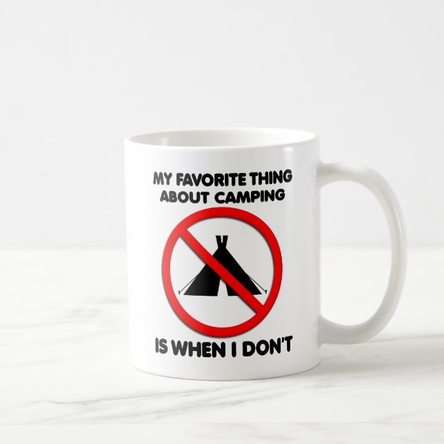 De Café Taza Divertida Prohibido Acampar (Derecha)
