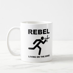 De Café Taza Divertida Rebelde en el Borde