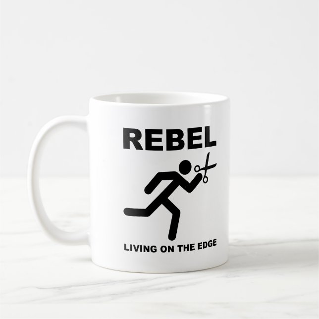 De Café Taza Divertida Rebelde en el Borde (Izquierda)