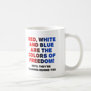 De Café Taza Divertida Rojo Blanco y Azul