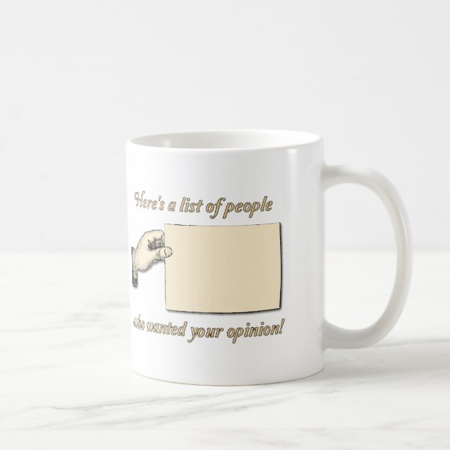 De Café Taza Divertida Sin Opinión Deseada (Derecha)