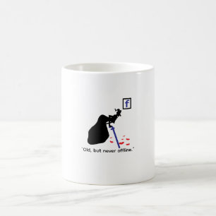 De Café Taza divertida sobre las redes sociales, taza humo