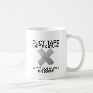 De Café Taza Divertida Tonta con Cinta Adhesiva para Silen