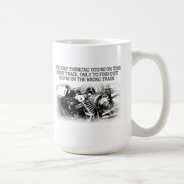 De Café Taza Divertida Vía Correcta Tren Equivocado (Derecha)