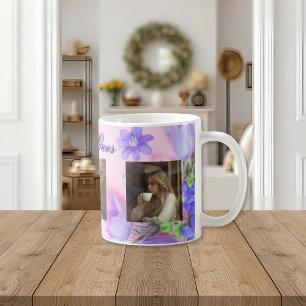 De Café Taza donde crece el amor Foto floral personaliza