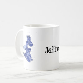 De Café Taza - Dragón Azul con Nombre