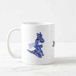De Café Taza - Dragón Azul con Nombre