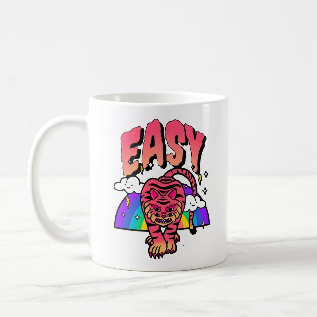 De Café Taza EASY Tiger Classic – Diversión Feroz Arcoíris (Izquierda)
