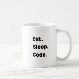 De Café Taza Eat Sleep Code – Regalo Motivacional para Sof