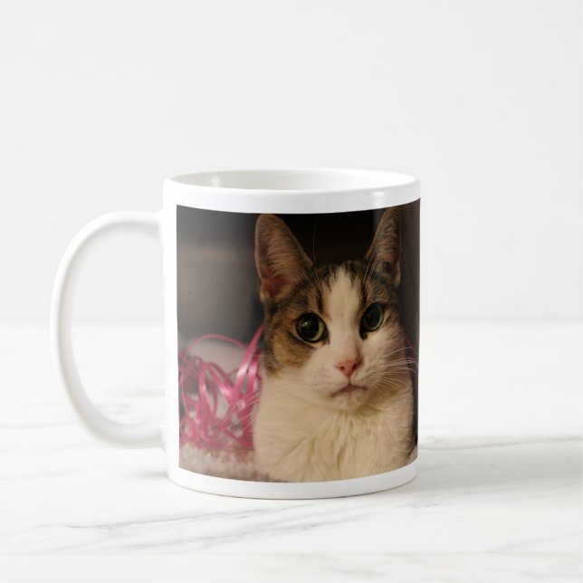De Café Taza edición Dainty Doll con lazo rosa (con texto) (Izquierda)