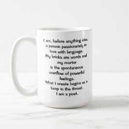 De Café Taza El Credo del Poeta
