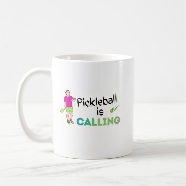 De Café Taza El Pickleball Está Llamando (Izquierda)
