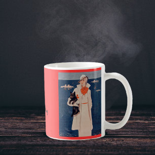 De Café Taza Elegante Dama Ama a Mi Perro Scotty