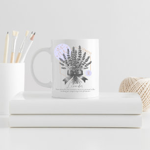 De Café Taza Elegante Géminis Zodiaco Diseño Floral