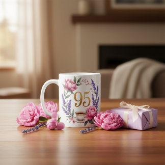 De Café Taza elegante personalizada para el 95 cumpleaños