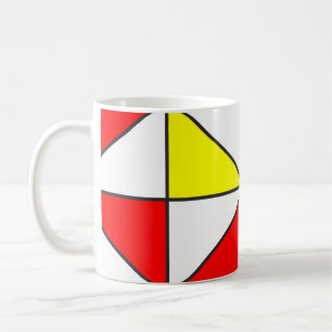 De Café Taza en colores primarios