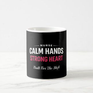 De Café Taza Enfermera Manos Tranquilas Corazón Fuerte