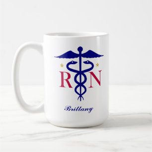 De Café Taza Enfermera Registrada (Personalízalo)