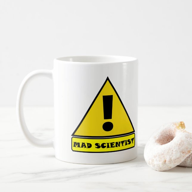 De Café Taza enojada del científico (Con donut)