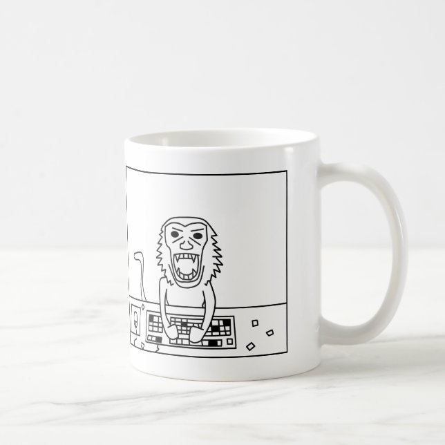 De Café Taza enojada del mono (Derecha)