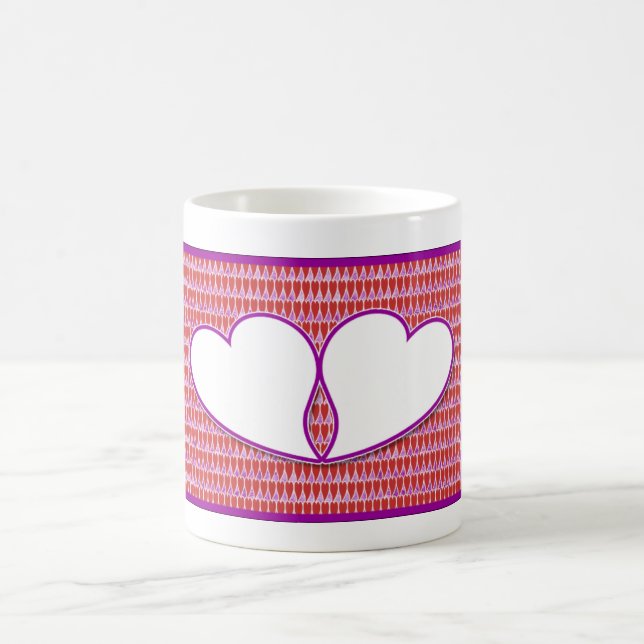 De Café Taza entrelazada corazones (Centro)