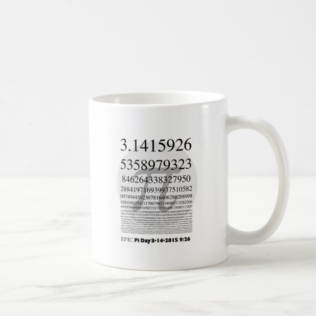 De Café Taza épica del día del pi (Derecha)