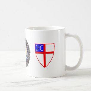 De Café Taza episcopal del escudo
