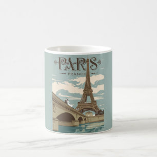 De Café Taza Escena Romántica París Francia