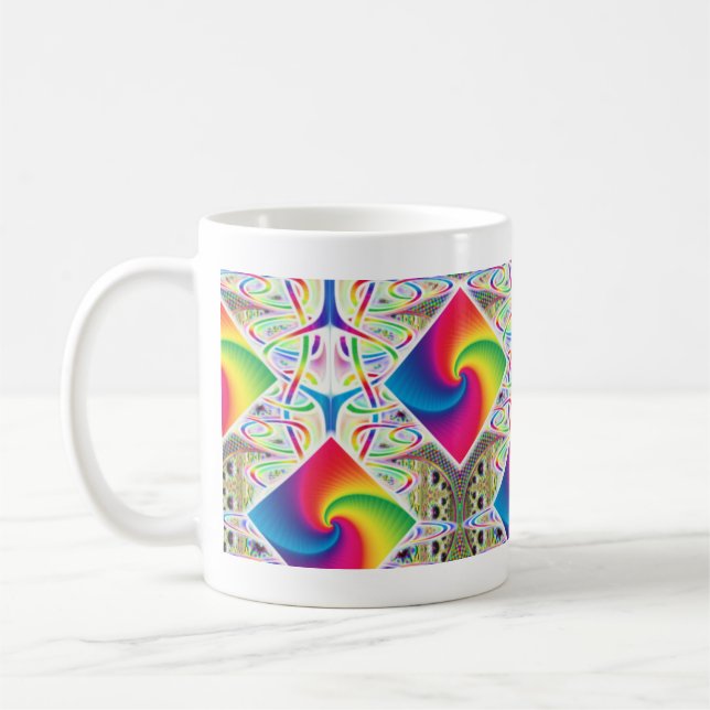 De Café Taza espiral del arco iris (Izquierda)
