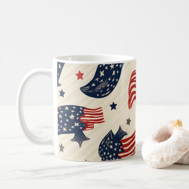 De Café taza estadounidense (Con donut)
