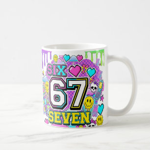 De Café Taza estética retro Y2K 67 Six Seven
