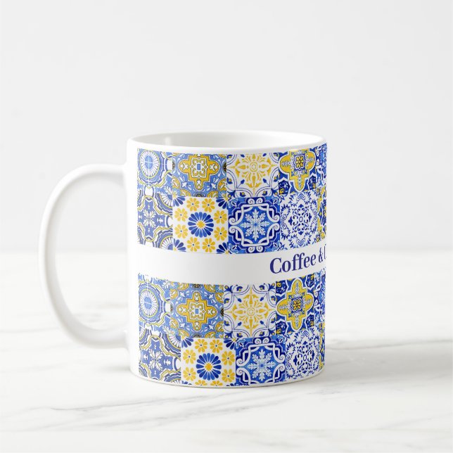 De Café Taza estilo mediterráneo / retro (Izquierda)