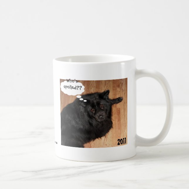 De Café Taza estropeada del personalizado del perro (Derecha)