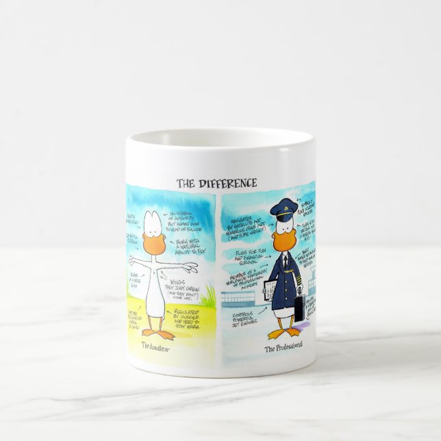 De Café Taza experimental aficionada del humor (Centro)